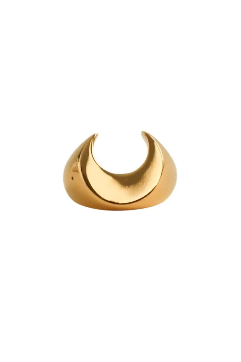Bague Marine Serre Bague moon, plaquée or Doré en Argent Doré - Seconde Main