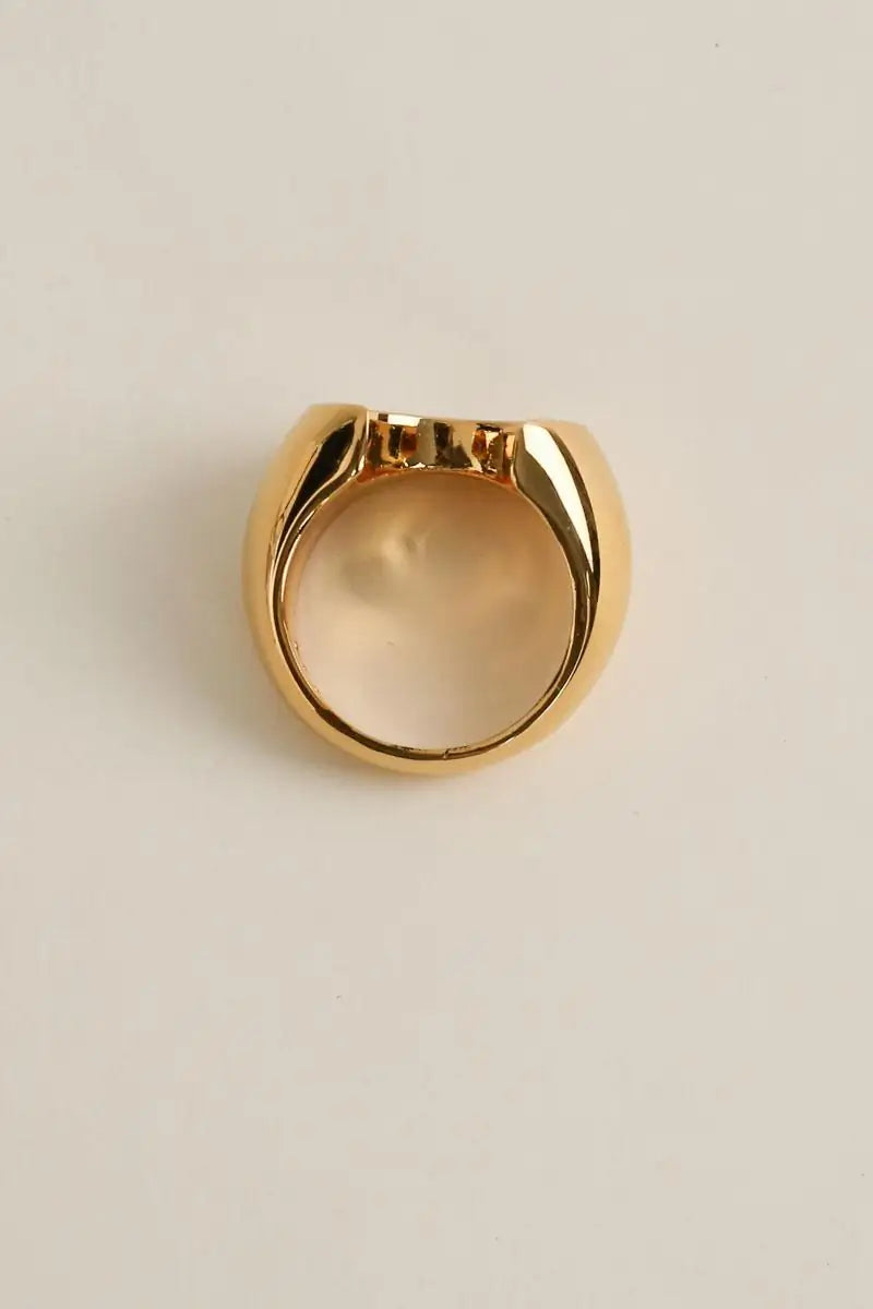 Bague Marine Serre Bague moon, plaquée or Doré en Argent Doré