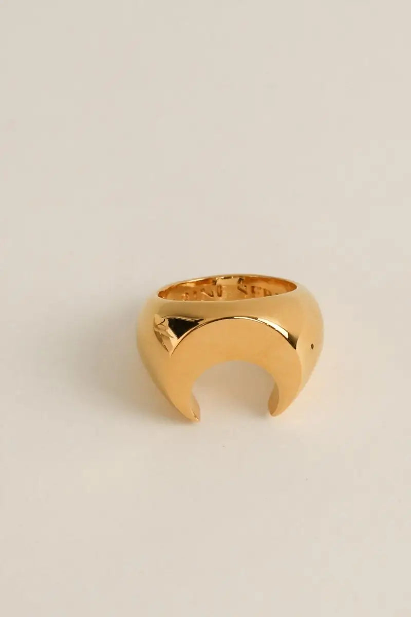 Bague Marine Serre Bague moon, plaquée or Doré en Argent Doré