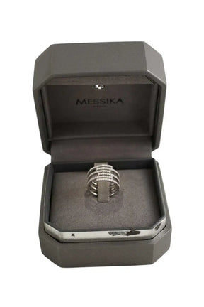 Bague Messika Collection Gatsby Blanc en Or blanc, taille M - Seconde Main