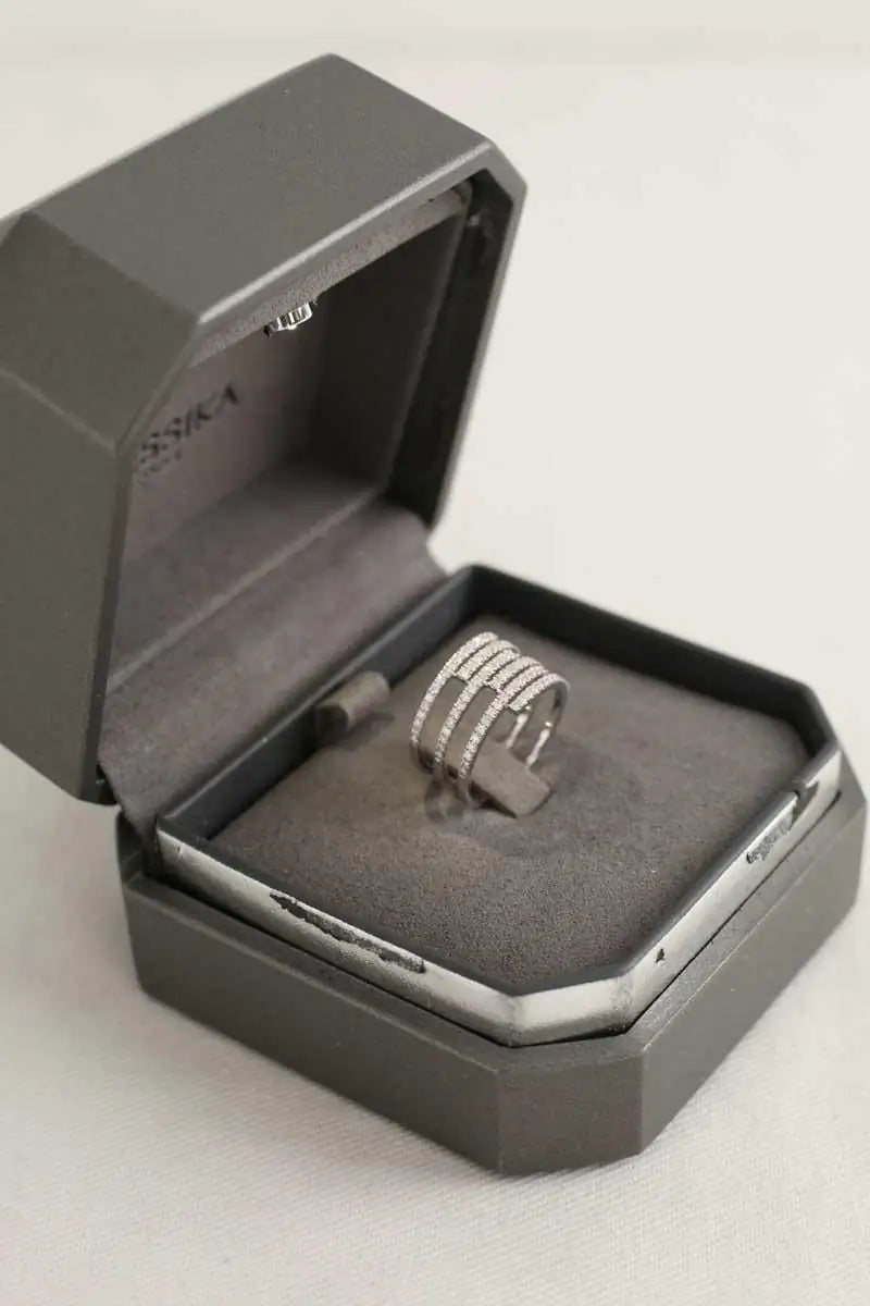 Bague Messika Collection Gatsby Blanc en Or blanc