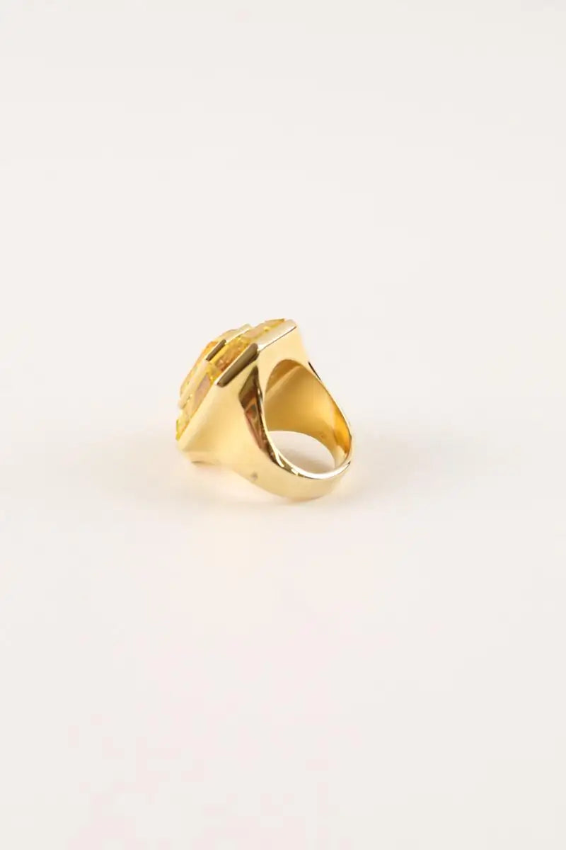 Bague Swarovski Jaune en Cristal
