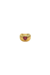 Bague Tityaravy Prema Grenat Doré en Argent, taille XS - Seconde Main