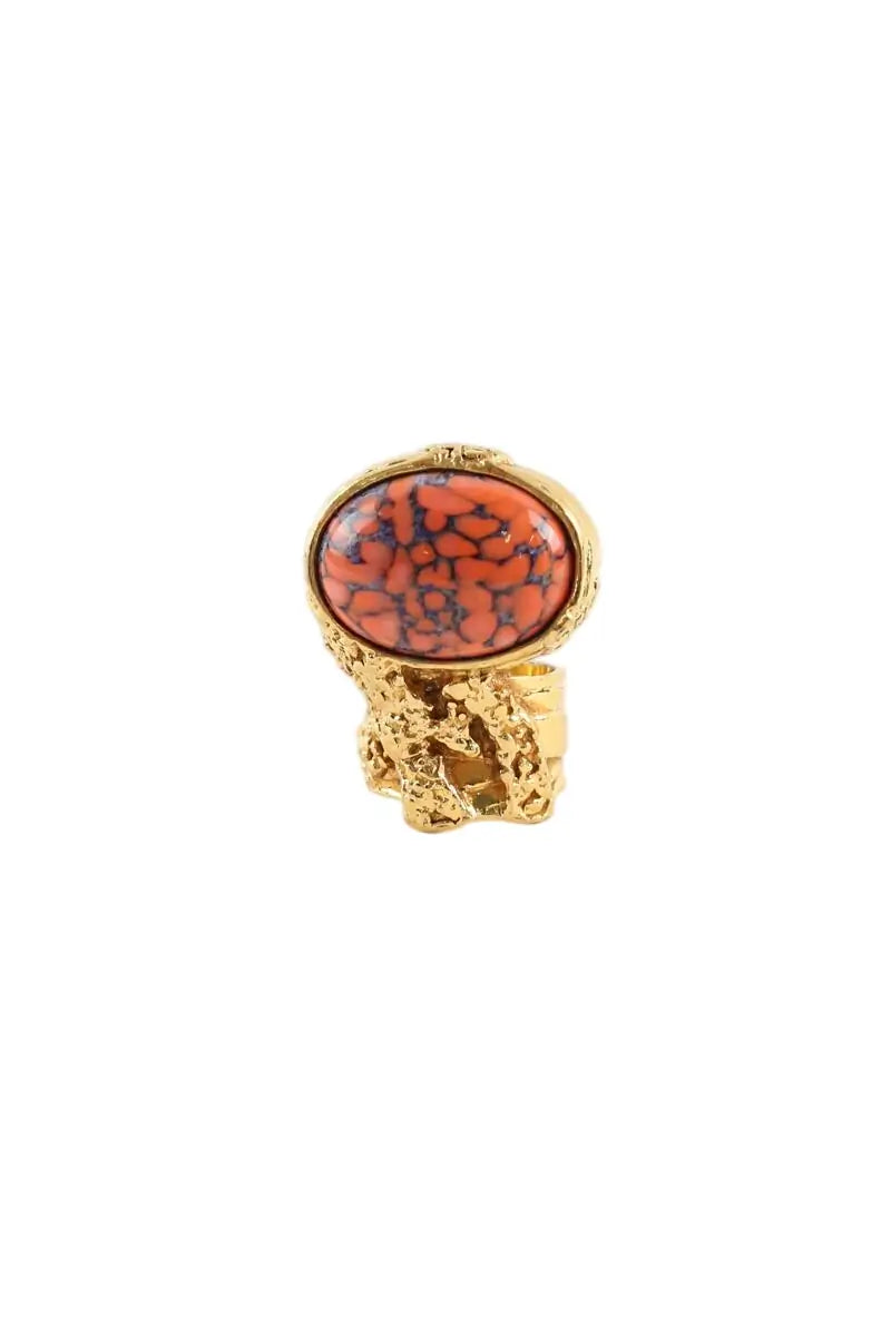 Bague Yves Saint Laurent Doré en Métal, taille S - Seconde Main