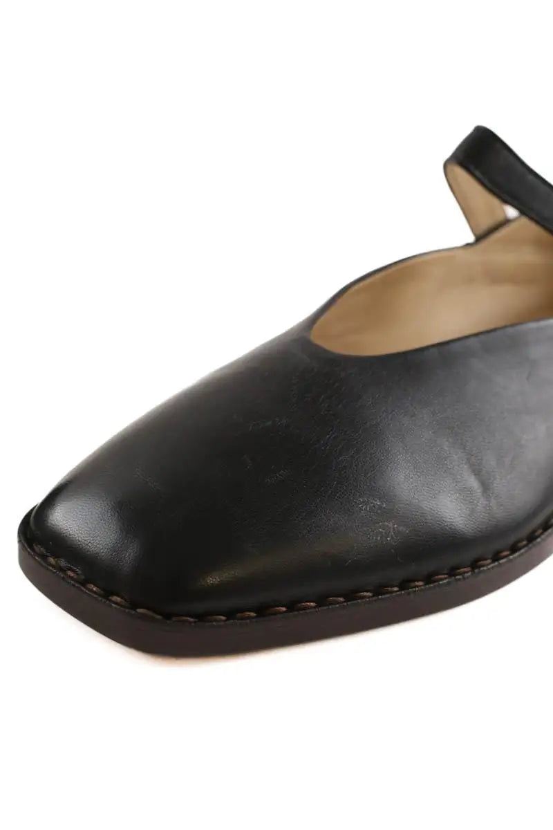 Ballerines à bride à boucle Lemaire Noir en Cuir