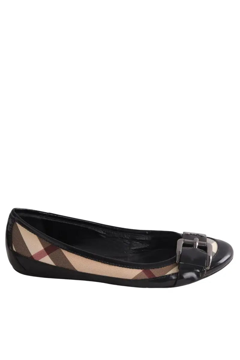 Ballerines Burberry Beige en Cuir, taille 37 - Seconde Main
