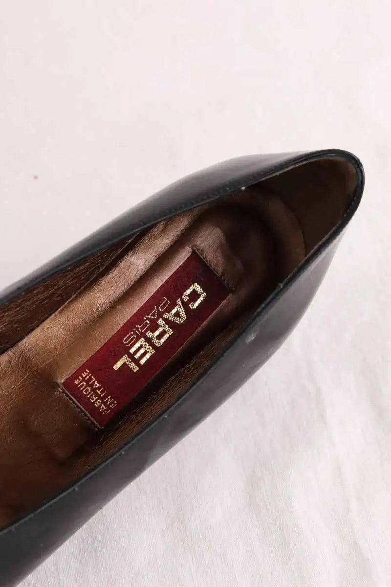 Ballerines Carel Noir en Cuir verni