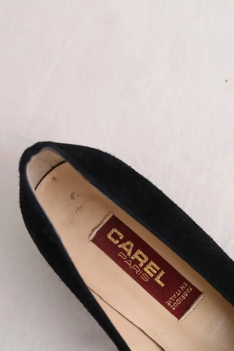 Ballerines Carel Noir en Daim