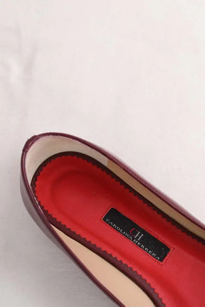Ballerines Carolina Herrera Bordeaux en Cuir