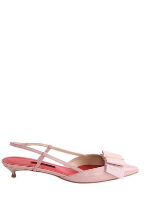Ballerines Carolina Herrera Rose en Cuir, taille 39 - Seconde Main