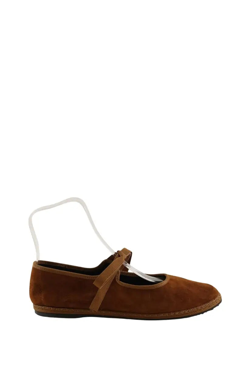 Ballerines Cayumas Salomé canela Camel en Daim, taille 42 - Seconde Main