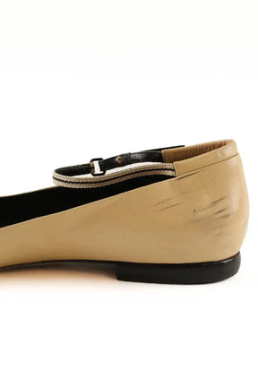 Ballerines Chanel Beige en Cuir