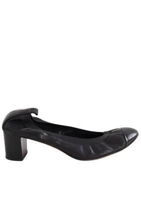 Ballerines Chanel Noir en Cuir, taille 39 - Seconde Main
