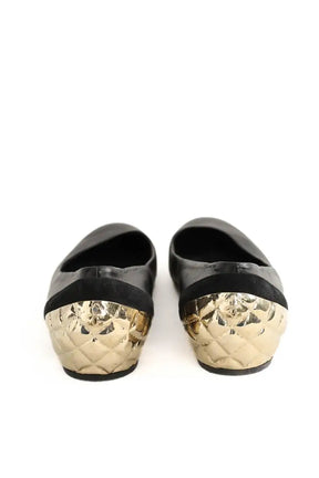Ballerines Chanel Noir en Cuir