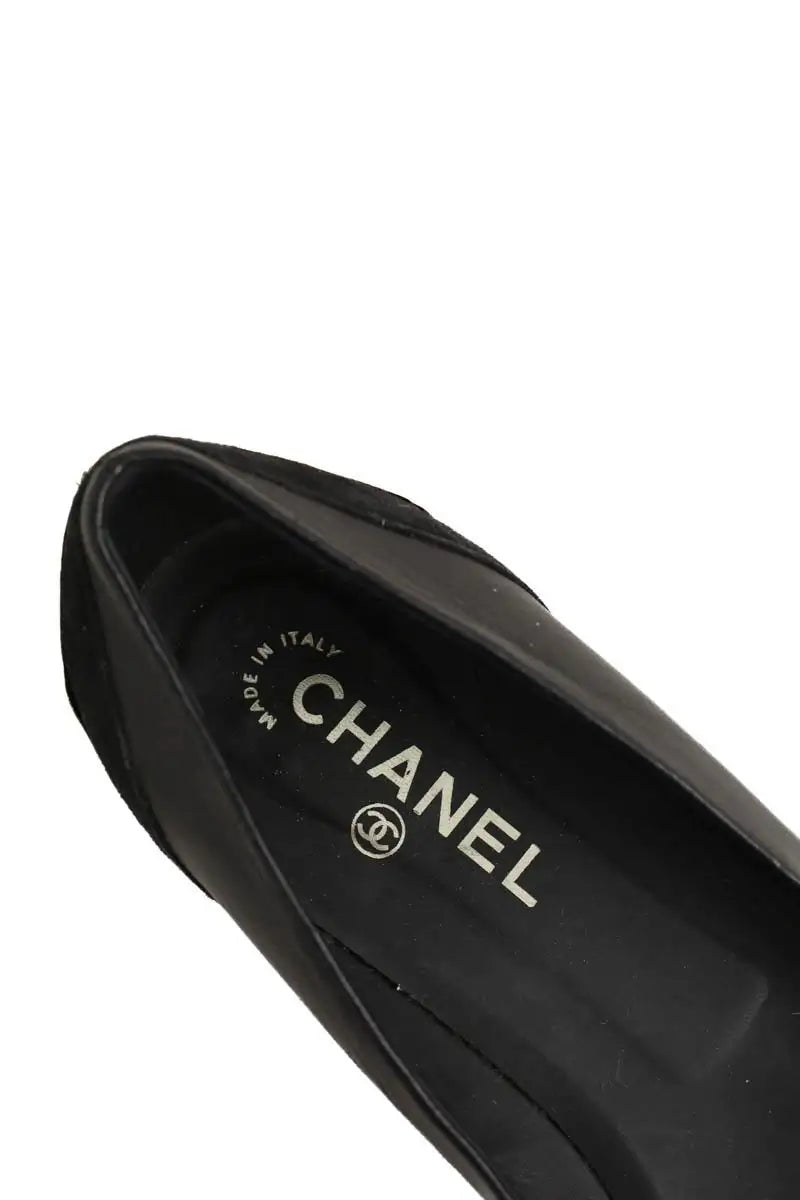 Ballerines Chanel Noir en Cuir