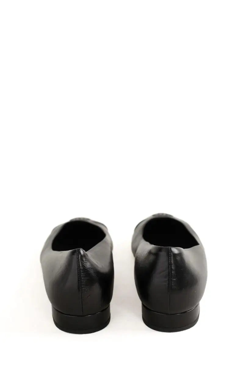 Ballerines Chanel Noir en Cuir