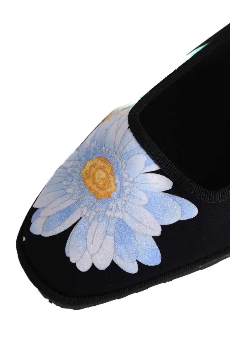 Ballerines Chatelles Furlanes poppi Noir en Tissu