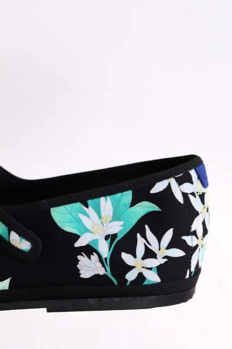 Ballerines Chatelles Furlanes poppi Noir en Tissu