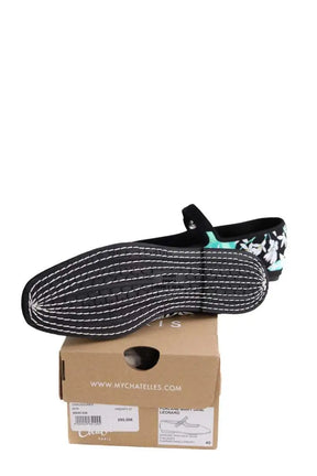 Ballerines Chatelles Furlanes poppi Noir en Tissu