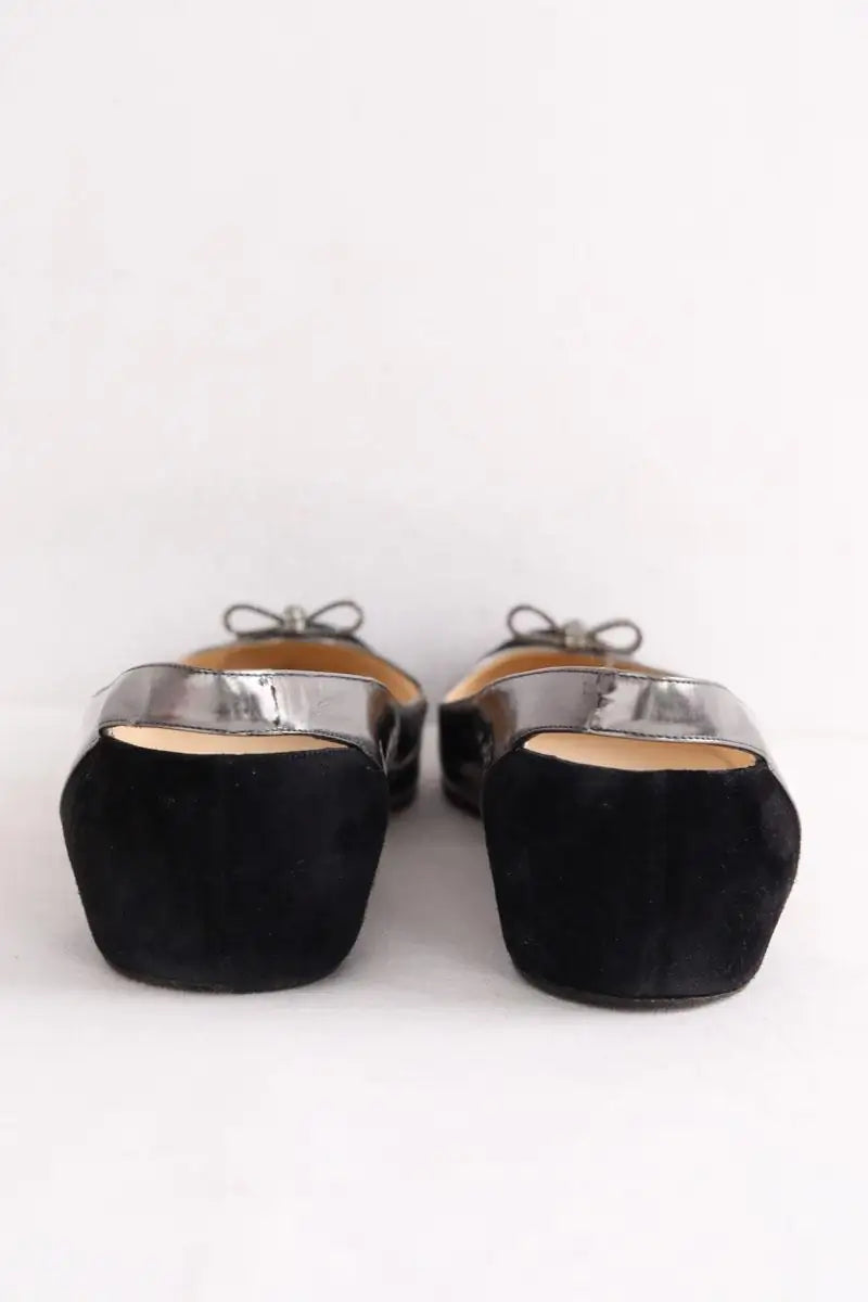 Ballerines Christian Louboutin Argent en Cuir