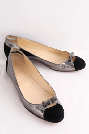 Ballerines Christian Louboutin Argent en Cuir