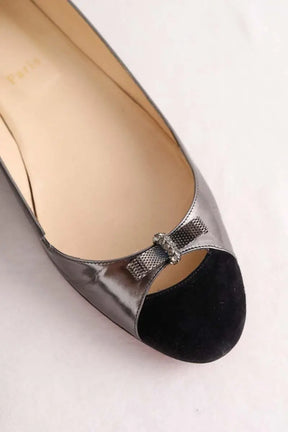 Ballerines Christian Louboutin Argent en Cuir