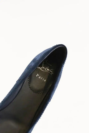 Ballerines Christian Louboutin Bleu en Daim