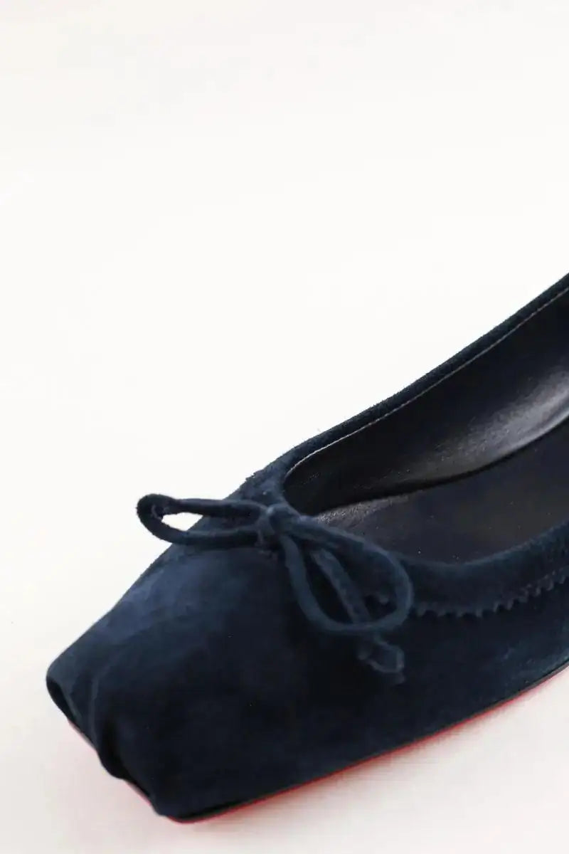 Ballerines Christian Louboutin Bleu en Daim