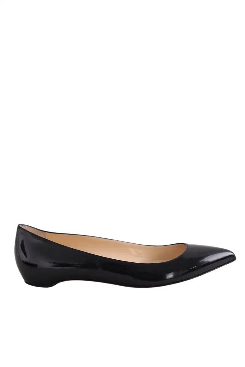 Ballerines Christian Louboutin Noir en Cuir verni, taille 39 - Seconde Main