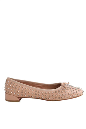 Ballerines Christian Louboutin Sweet Jane Spikes ballerinas Rose en Cuir, taille 41 - Seconde Main