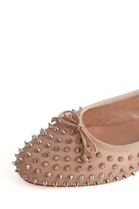 Ballerines Christian Louboutin Sweet Jane Spikes ballerinas Rose en Cuir