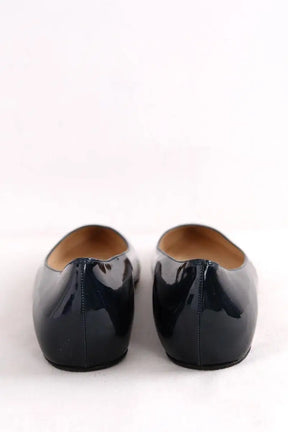 Ballerines Christian Louboutin Vert en Cuir verni