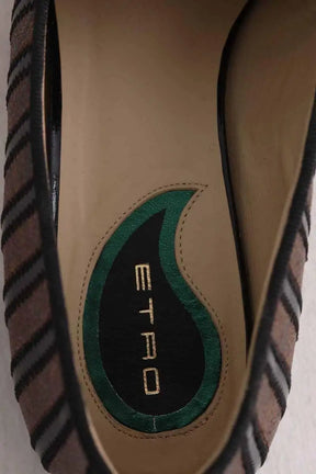 Ballerines Etro Marron en Cuir