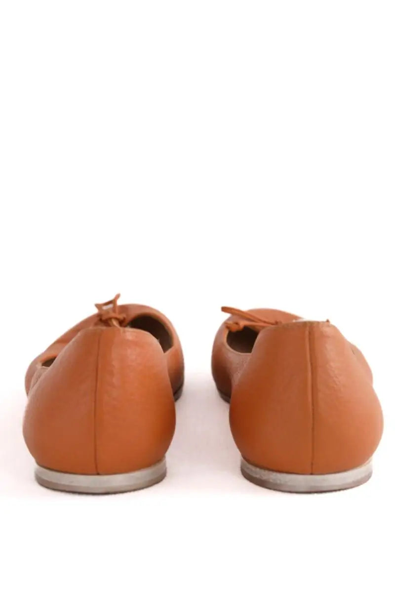 Ballerines Fendi Camel en Cuir