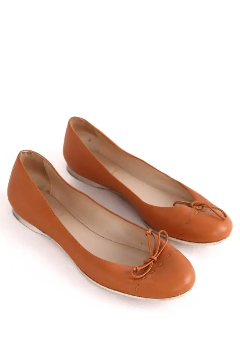 Ballerines Fendi Camel en Cuir