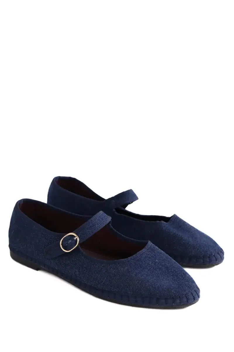 Ballerines Flabelus Marine en Tissu
