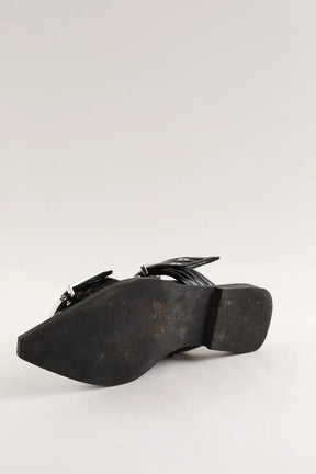 Ballerines Ganni Noir en Cuir