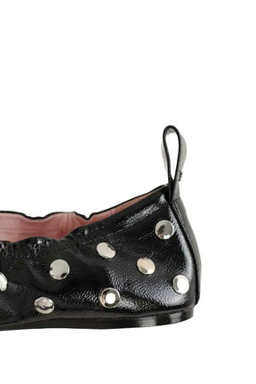 Ballerines GCDS Geecy studs Noir en Cuir verni