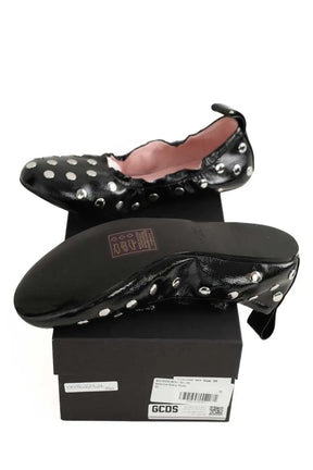 Ballerines GCDS Geecy studs Noir en Cuir verni