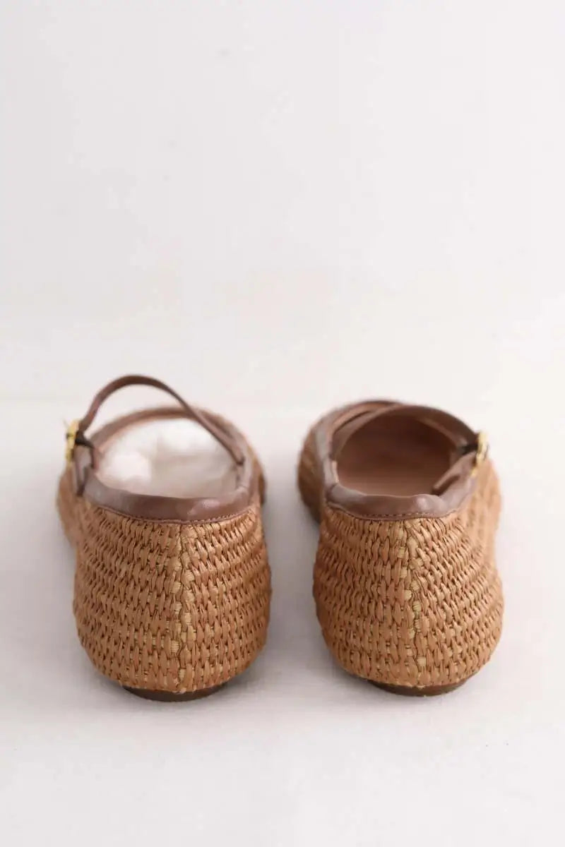Ballerines Gianvito Rossi Beige en Tissu