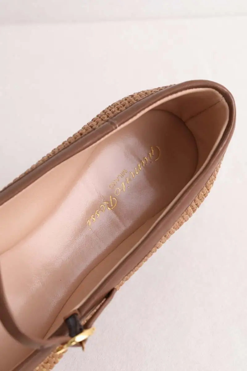 Ballerines Gianvito Rossi Beige en Tissu