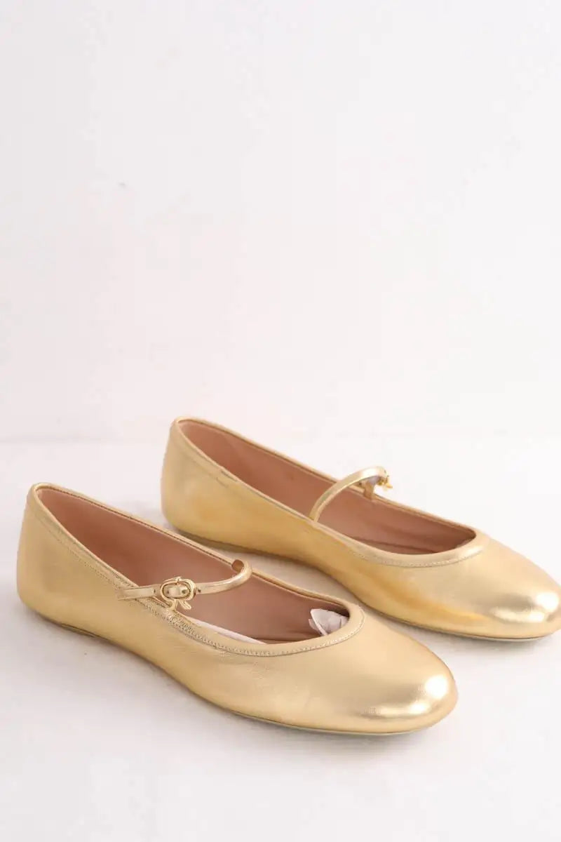 Ballerines Gianvito Rossi Doré en Cuir