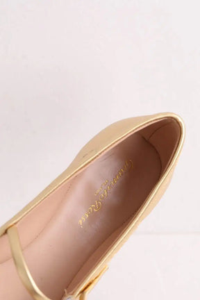 Ballerines Gianvito Rossi Doré en Cuir