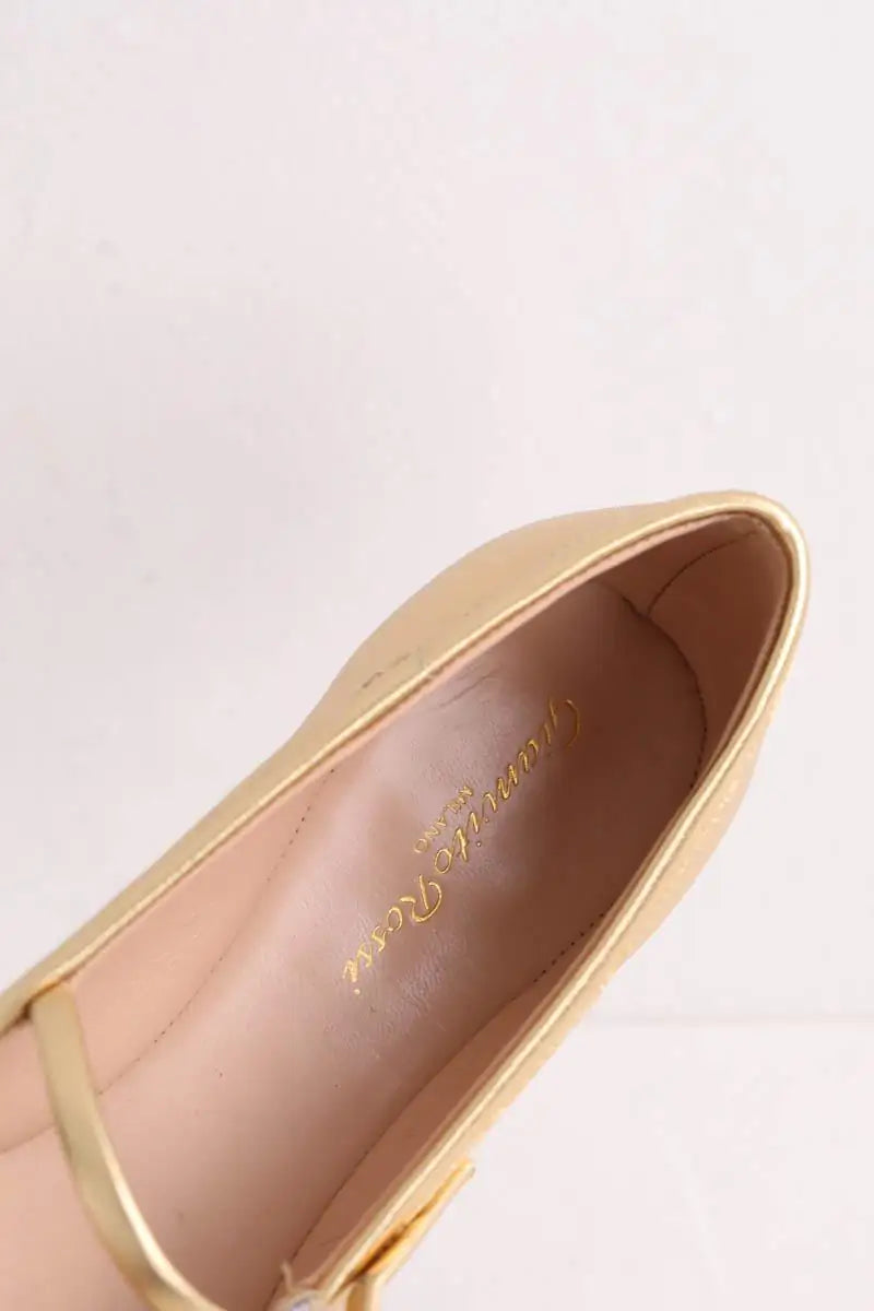 Ballerines Gianvito Rossi Doré en Cuir