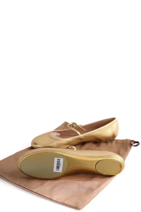 Ballerines Gianvito Rossi Doré en Cuir