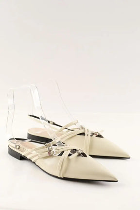Ballerines Gucci Ecru en Cuir