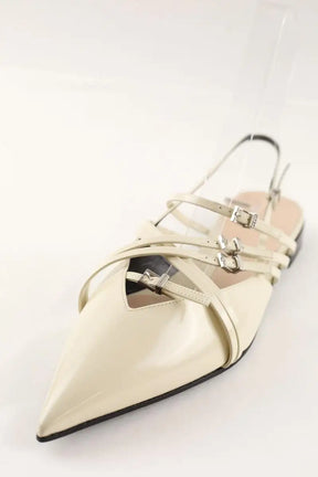 Ballerines Gucci Ecru en Cuir