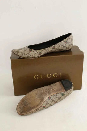 Ballerines Gucci Marron en Cuir