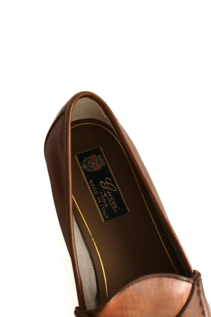 Ballerines Gucci Marron en Cuir