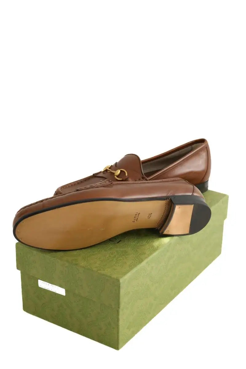 Ballerines Gucci Marron en Cuir